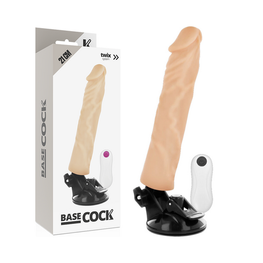 BASECOCK - VIBRADOR REALÍSTICO 21 CM (COM CONTROLO REMOTO)