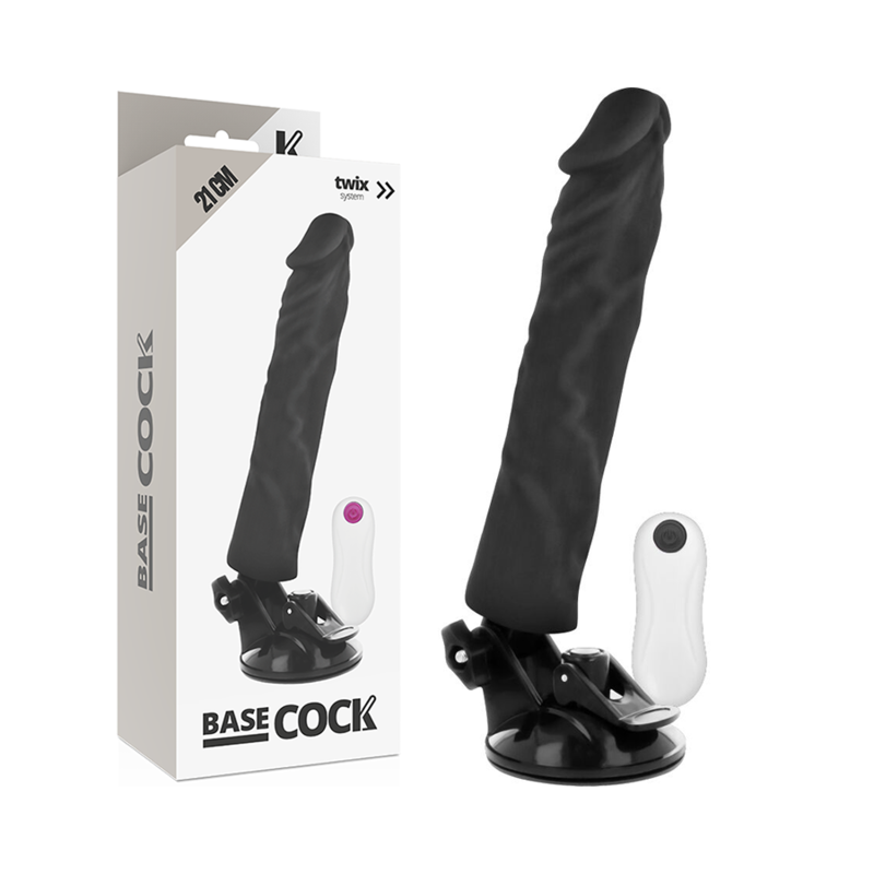 BASECOCK - VIBRADOR REALÍSTICO 21 CM (COM CONTROLO REMOTO)