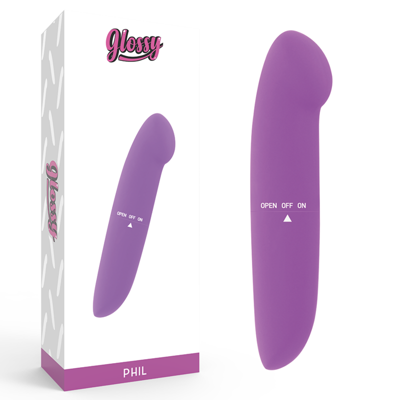 GLOSSY - VIBRADOR PHIL ROXO