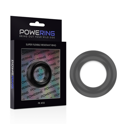 POWERING - ANEL PARA PÊNIS SUPER FLEXÍVEL E RESISTENTE 4,8CM PR05 PRETO