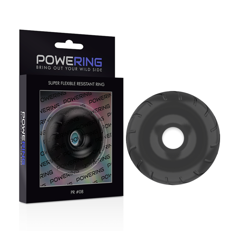 POWERING - ANEL PARA PÊNIS SUPER FLEXÍVEL E RESISTENTE 5CM PR08 PRETO