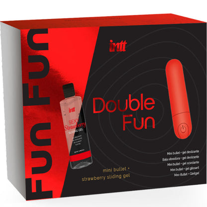 INTT RELEASES - DUPLO FUN KIT COM BALA VIBRANTE E GEL DE MASSAGEM DE MORANGO