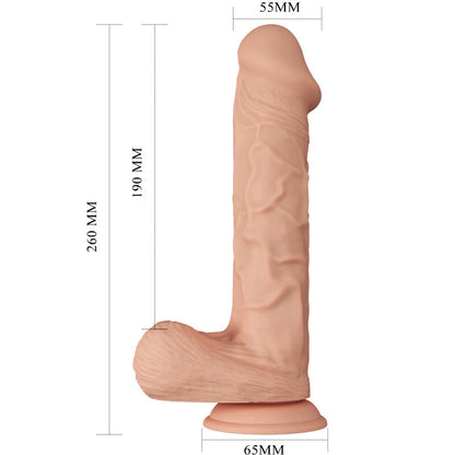 BAILE - DILDO REALÍSTICO FLEXÍVEL 26 CM NATURAL BERGRISI