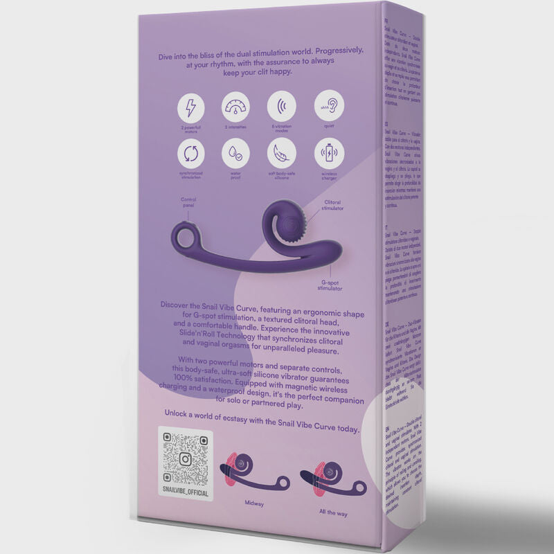 SNAIL VIBE - VIBRADOR CURVA CARACOL VIBE ROSA