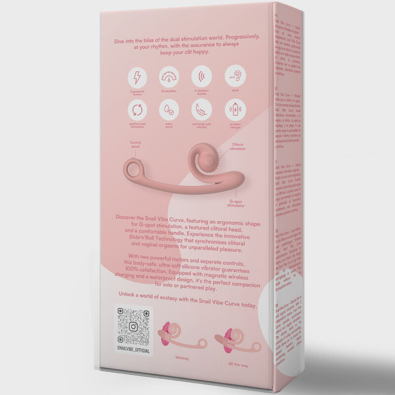 SNAIL VIBE - VIBRADOR CURVA CARACOL VIBE ROSA