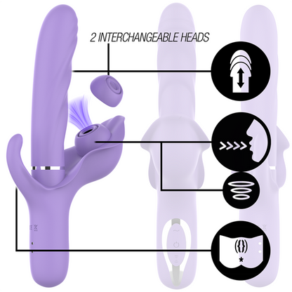 INTENSO - BILLIE MULTIFUNÇÃO VIBRADOR RECARREGÁVEL SUCÇÃO E PULSAÇÃO ROXO