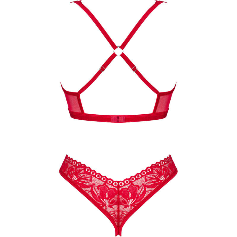 OBSESSIVE - CONJUNTO LACELOVE DUAS PEAS CUPLESS VERMELHO XS/S