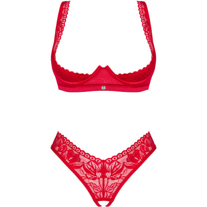 OBSESSIVE - CONJUNTO LACELOVE DUAS PEAS CUPLESS VERMELHO XS/S