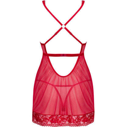 OBSESSIVE - LACELOVE BABYDOLL & TANGA VERMELHA XS/S