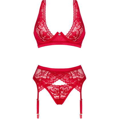 OBSESSIVE - CONJUNTO LACELOVE TRÊS PEAS VERMELHO XS/S