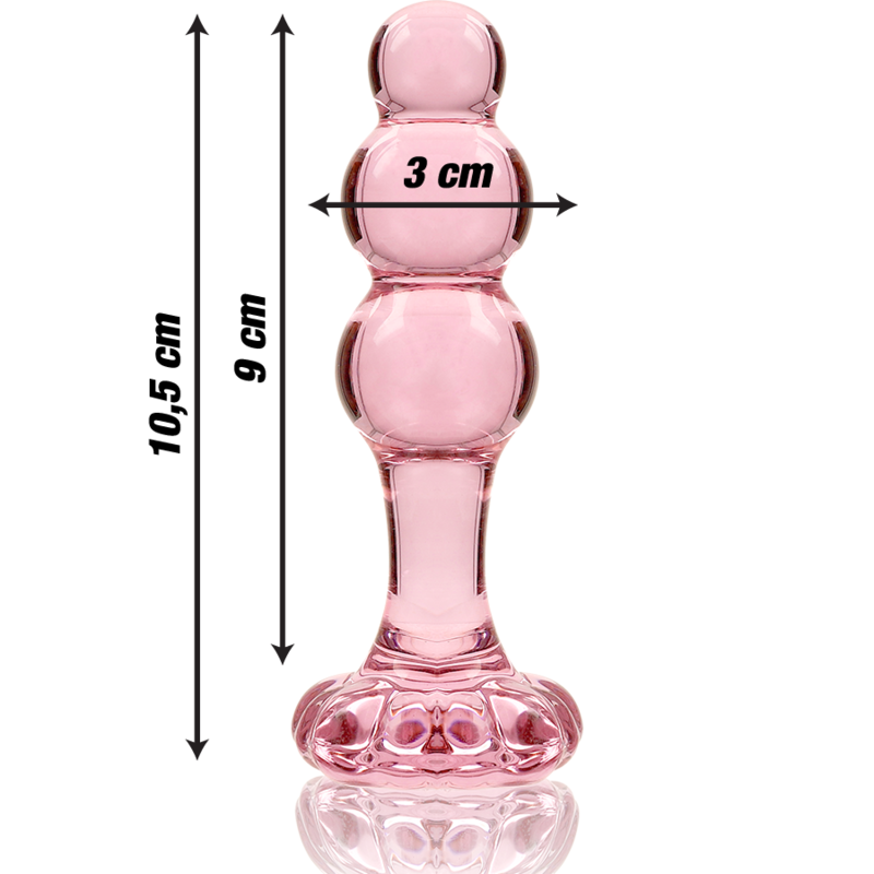 NEBULA SERIES BY IBIZA - MODELO 1 PLUG VIDRO BOROSILICADO TRANSPARENTE 10.5 CM -O- 3 CM