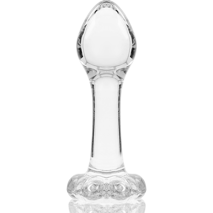 NEBULA SERIES BY IBIZA - MODELO 2 ANAL PLUG VIDRO BOROSILICADO TRANSPARENTE 11 CM -O- 3.5 CM