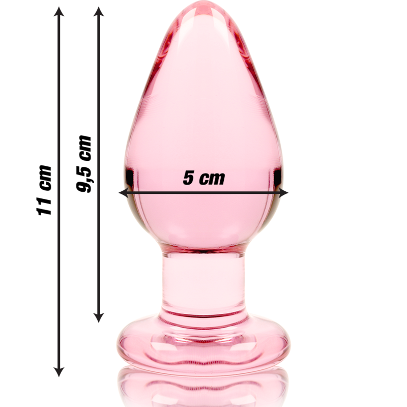 NEBULA SERIES BY IBIZA - MODELO 3 ANAL PLUG VIDRO BOROSILICADO TRANSPARENTE 11 CM -O- 5 CM