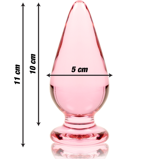 NEBULA SERIES BY IBIZA - MODELO 4 ANAL PLUG VIDRO BOROSILICADO TRANSPARENTE 11 CM -O- 5 CM