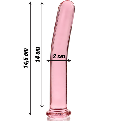 NEBULA SERIES BY IBIZA - MODELO 8 DILDO VIDRO BOROSILICADO TRANSPARENTE 14.5 CM -O- 2 CM