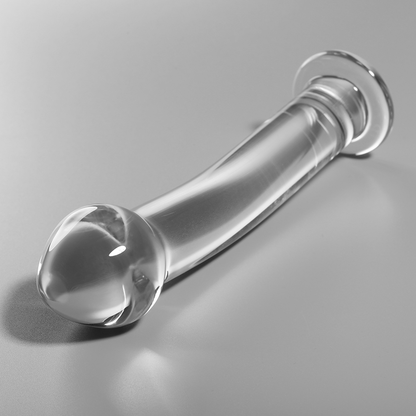 NEBULA SERIES BY IBIZA - MODELO 11 DILDO VIDRO BOROSILICADO TRANSPARENTE 16 CM -O- 3 CM