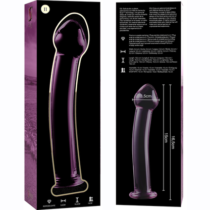 NEBULA SERIES BY IBIZA - MODELO 11 DILDO VIDRO BOROSILICADO TRANSPARENTE 16 CM -O- 3 CM