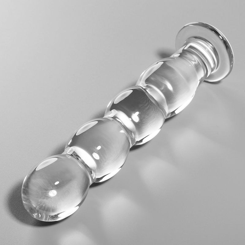 NEBULA SERIES BY IBIZA - MODELO 10 DILDO VIDRO BOROSILICADO TRANSPARENTE 16.5 CM -O- 3.5 CM