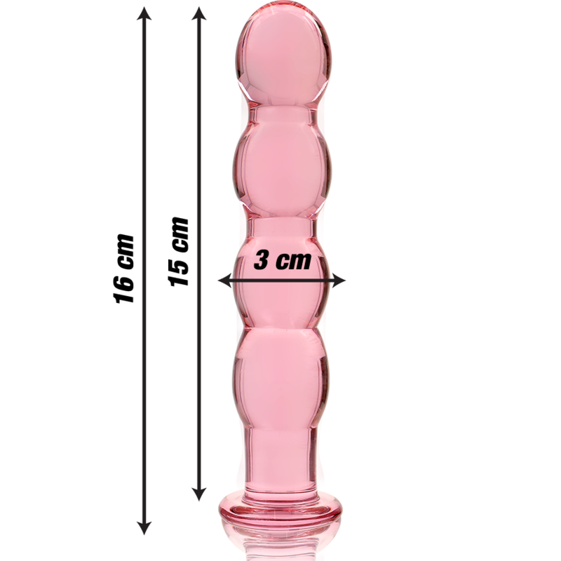 NEBULA SERIES BY IBIZA - MODELO 10 DILDO VIDRO BOROSILICADO TRANSPARENTE 16.5 CM -O- 3.5 CM