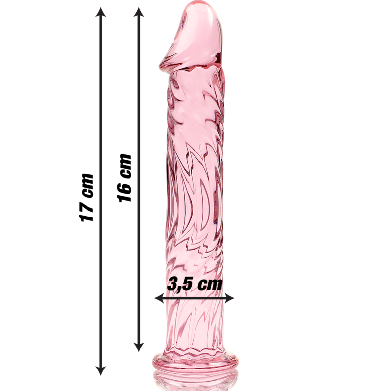 NEBULA SERIES BY IBIZA - MODELO 12 DILDO VIDRO BOROSILICADO TRANSPARENTE 17 CM -O- 3.5 CM