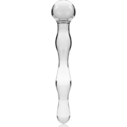 NEBULA SERIES BY IBIZA - MODELO 13 DILDO VIDRO BOROSILICADO TRANSPARENTE 18 CM -O- 3.5 CM