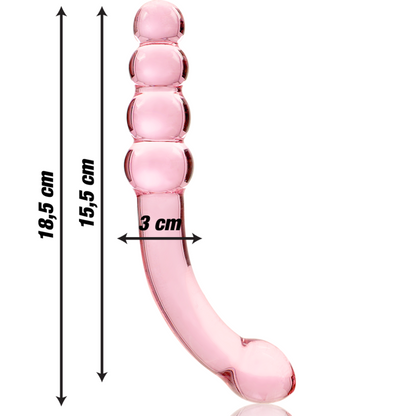 NEBULA SERIES BY IBIZA - MODELO 14 DILDO VIDRO BOROSILICADO TRANSPARENTE 18.5 CM -O- 3 CM