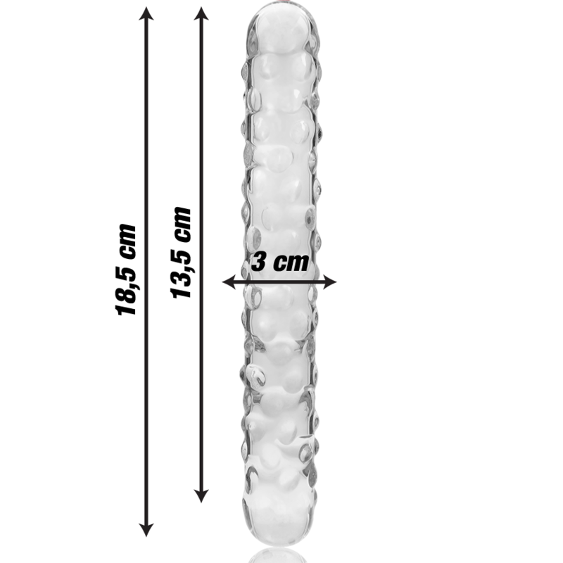 NEBULA SERIES BY IBIZA - MODELO 15 DILDO VIDRO BOROSILICADO TRANSPARENTE 18.5 CM -O- 3 CM