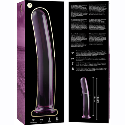 NEBULA SERIES BY IBIZA - MODELO 17 DILDO VIDRO BOROSILICADO TRANSPARENTE 18.5 CM -O- 3 CM