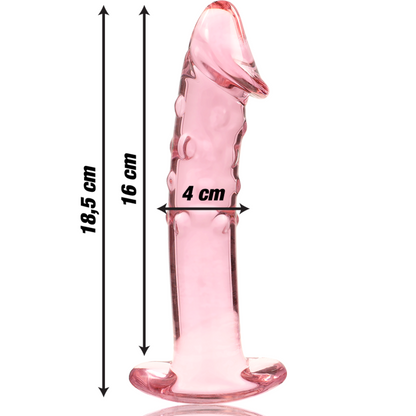 NEBULA SERIES BY IBIZA - MODELO 19 DILDO VIDRO BOROSILICADO TRANSPARENTE 18.5 CM -O- 4 CM