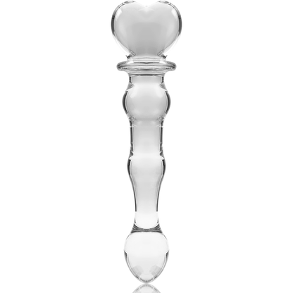 NEBULA SERIES BY IBIZA - MODELO 21 DILDO VIDRO BOROSILICADO TRANSPARENTE 20.5 CM -O- 3.5 CM