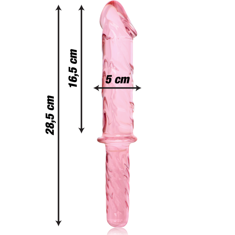 NEBULA SERIES BY IBIZA - MODELO 24 DILDO VIDRO BOROSILICADO TRANSPARENTE 28.5 CM -O- 5 CM