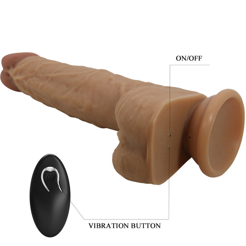 PRETTY LOVE - JONATHAN SILICONE DILDO 3 VIBRAÕES + 3 MEDIDAS DE INSERO CONTROLE REMOTO 21 CM