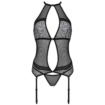 PASSION - SATARA CORSET LINHA ERÓTICA PRETO S/M