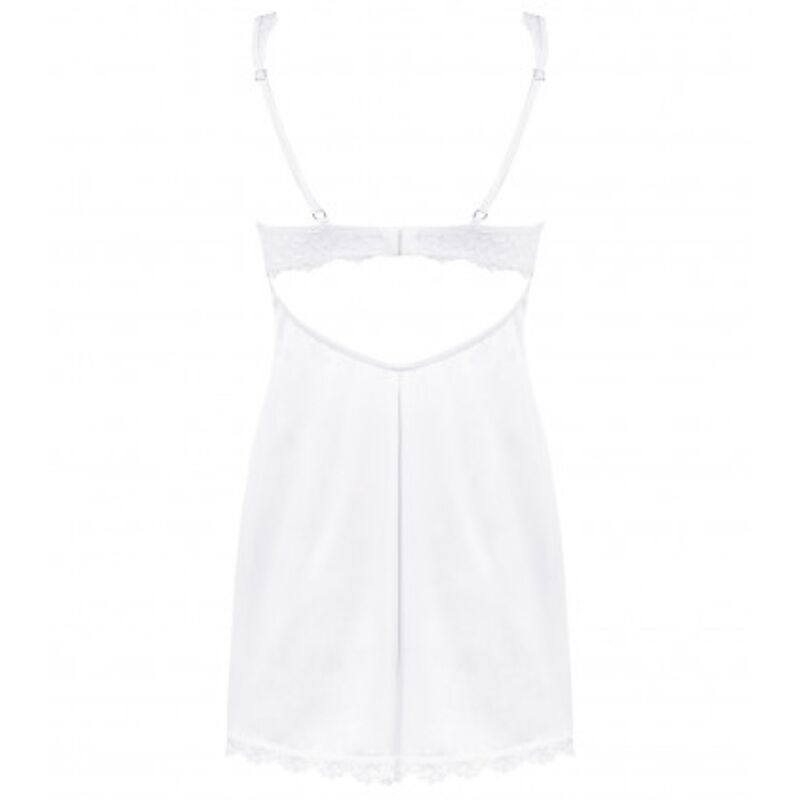 OBSESSIVE - AMOR BLANCO CHEMISE & WHITE TANGA S/M