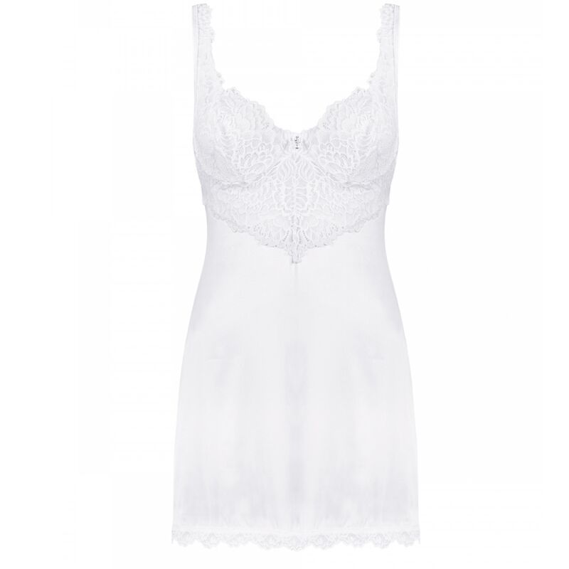 OBSESSIVE - AMOR BLANCO CHEMISE & WHITE TANGA S/M