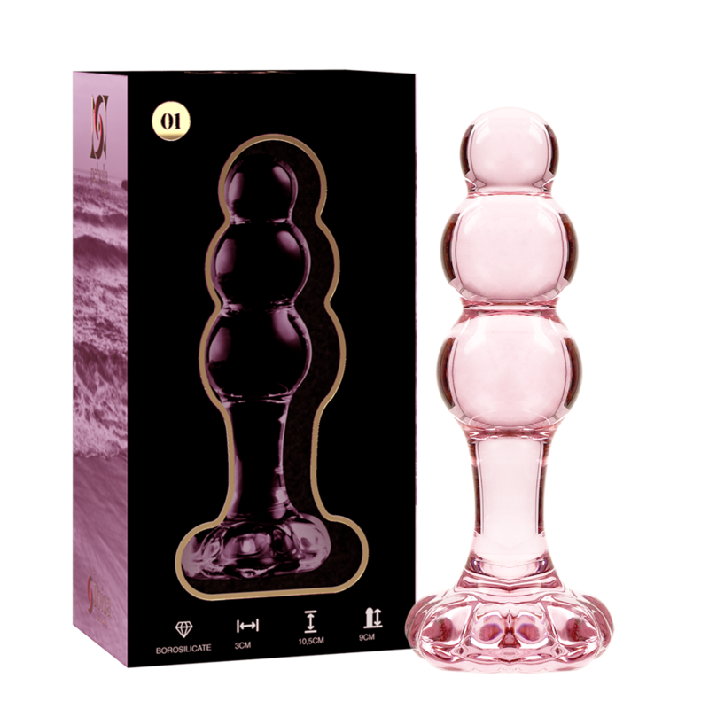 NEBULA SERIES BY IBIZA - MODELO 1 PLUG VIDRO BOROSILICADO TRANSPARENTE 10.5 CM -O- 3 CM