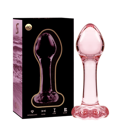 NEBULA SERIES BY IBIZA - MODELO 2 ANAL PLUG VIDRO BOROSILICADO TRANSPARENTE 11 CM -O- 3.5 CM