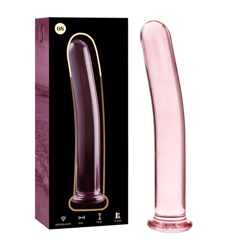 NEBULA SERIES BY IBIZA - MODELO 8 DILDO VIDRO BOROSILICADO TRANSPARENTE 14.5 CM -O- 2 CM