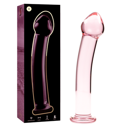 NEBULA SERIES BY IBIZA - MODELO 11 DILDO VIDRO BOROSILICADO TRANSPARENTE 16 CM -O- 3 CM