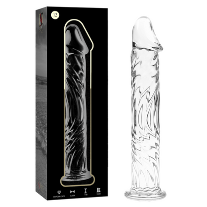 NEBULA SERIES BY IBIZA - MODELO 12 DILDO VIDRO BOROSILICADO TRANSPARENTE 17 CM -O- 3.5 CM