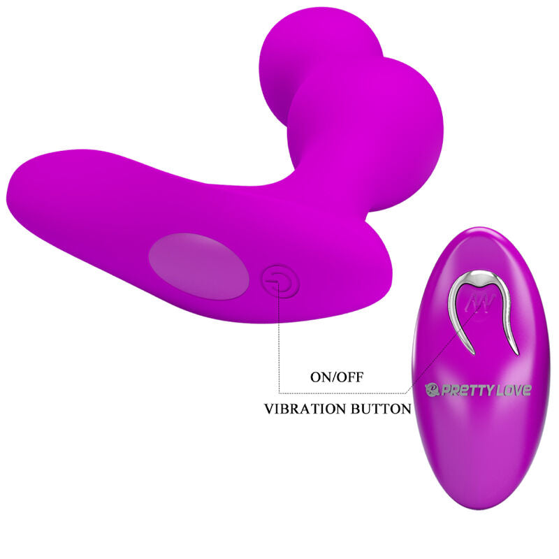 PRETTY LOVE - MASSAGER VIBRADOR ANAL TERRANCE COM CONTROLE REMOTO