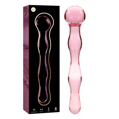 NEBULA SERIES BY IBIZA - MODELO 13 DILDO VIDRO BOROSILICADO TRANSPARENTE 18 CM -O- 3.5 CM