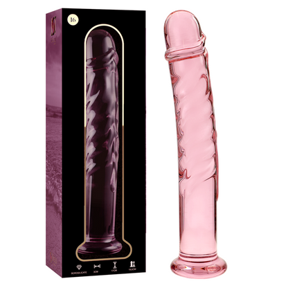 NEBULA SERIES BY IBIZA - MODELO 16 DILDO VIDRO BOROSILICADO TRANSPARENTE 18.5 CM -O- 3 CM