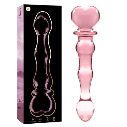 NEBULA SERIES BY IBIZA - MODELO 21 DILDO VIDRO BOROSILICADO TRANSPARENTE 20.5 CM -O- 3.5 CM