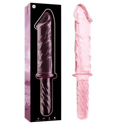 NEBULA SERIES BY IBIZA - MODELO 24 DILDO VIDRO BOROSILICADO TRANSPARENTE 28.5 CM -O- 5 CM