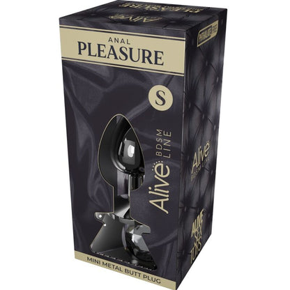 ALIVE - MINI PLUG PRAZER ANAL METAL PRETO