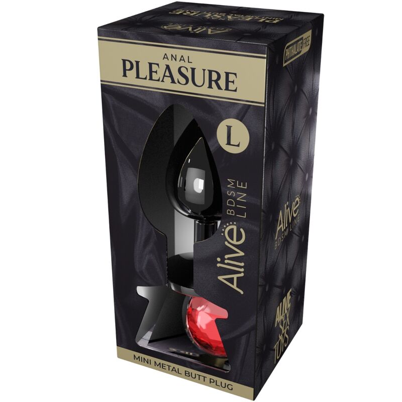 ALIVE - MINI PLUG PRAZER ANAL METAL VERMELHO