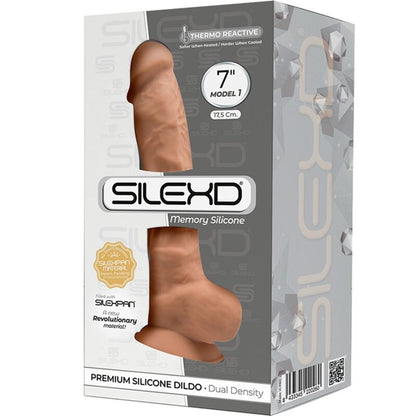 SILEXD - MODELO 1 PÊNIS REALÍSTICO PREMIUM SILEXPAN SILICONE CARAMELO 17.5 CM