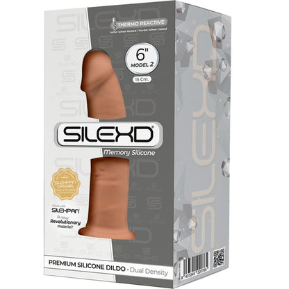 SILEXD - MODELO 2 PÊNIS REALÍSTICO PREMIUM SILEXPAN SILICONE CARAMELO 15 CM