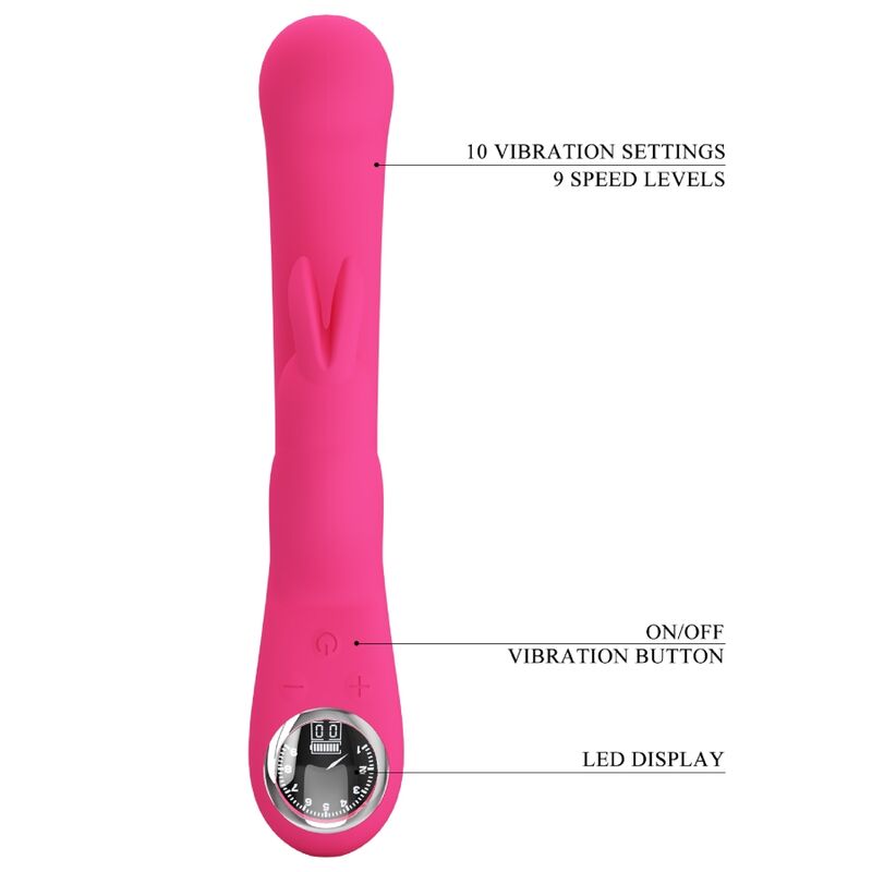 PRETTY LOVE - VIBRADOR DE COELHO LAMAR E PONTO G ROSA